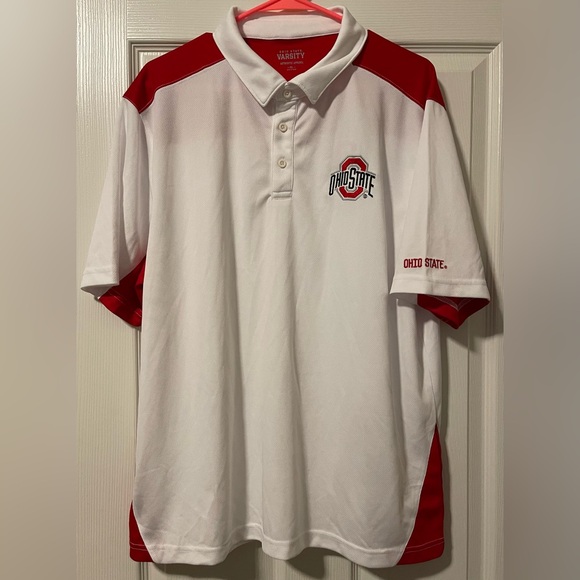Ohio State Polo Shirt White Red Buckeyes Football Varsity Men’s Size XL NEW - Picture 1 of 10